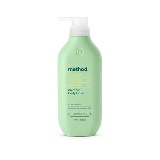 Picture of Method Body Lotion, Daily Zen, Cucumber, Seaweed + Green Tea notes, 24 Hours of Moisture, 14 oz