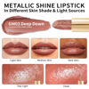 Picture of Oulac Matte Lipstick with Metallic Shine, Comfortable Creamy Texture, Smooth No Grainy Feeling, Vegan & Gluten Free, Full-Coverage Lip Colour 4.3 g, Christmas Gifts for Women, GM03 Deep down