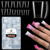 Picture of Luckyfairy Half Cover Duck Nail Tips 504 Pcs Duck Press on Nails Clear Soft Gel Short Duck Nail Tips 11 Sizes Wide French False Nails for Acrylic Nails Professional for Y2K Art Salon