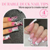 Picture of Luckyfairy Half Cover Duck Nail Tips 504 Pcs Duck Press on Nails Clear Soft Gel Short Duck Nail Tips 11 Sizes Wide French False Nails for Acrylic Nails Professional for Y2K Art Salon