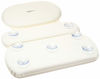 Picture of Amazon Basics Bath Tub Neck Pillow with Suction Cups, Waterproof, 3-Panel, Off-white