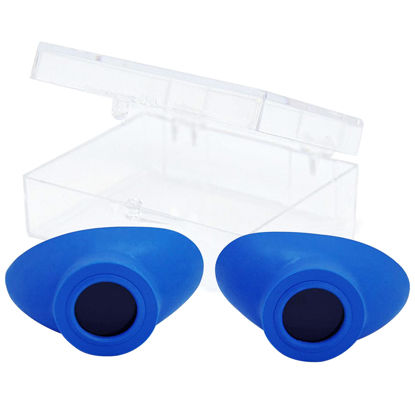 Picture of Super Sunnies Slim Flex UV Eye Protection, FDA Compliant Individual Tanning Goggles Eyeshields (Blue)…