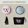 Picture of SEAMOON Bridesmaid Gifts,Mom gifts,Friendship Gifts for Women,Travel Makeup Bag with Mirror,Womens Gifts Unique,Sister Gifts,Birthday Gifts for Teen Girls,Small Gift Bags,Christmas Gifts,W