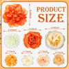 Picture of BBTO 21 Pieces Flower Hair Clip Rose Hair Clips Hair Barrettes for Women Flower Hair Accessories Boho Bride Claw Clip Hairpin Brooch Pin Headpiece for Wedding(Orange)