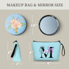 Picture of Women Gifts for Birthday, Makeup Bag, Maid of Honor Gifts, Gifts for Bride,bridesmaid, Sister Gifts, Friend Birthday Gifts for Women, Womens Birthday Gifts, Cosmetic Bag with Mirror,Christmas Gifts,M