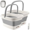 Picture of Collapsible Foot Bath Basin for Soaking Feet,Foot Soak Tub,Plastic Foot Bucket with Handles and Massage Acupoint,Foldable Laundry Basket-Gery (2 Pack)