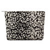 Picture of PAZIMIIK Makeup Bags for Purse Zipper Cosmetic Pouch Large Travel Canvas Make Up Organizer Tool Pouch for Women and Girls,Leopard Black