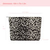 Picture of PAZIMIIK Makeup Bags for Purse Zipper Cosmetic Pouch Large Travel Canvas Make Up Organizer Tool Pouch for Women and Girls,Leopard Black