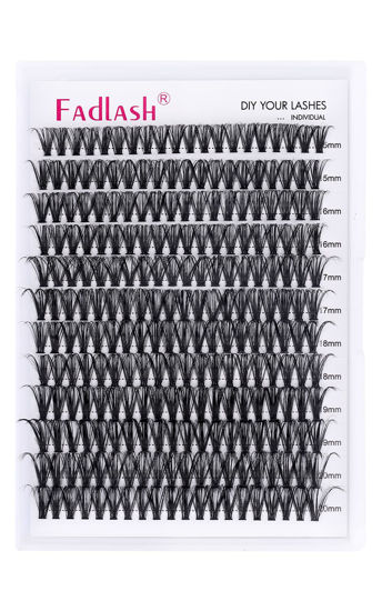 Picture of Individual Lashes Big Tray D Curl Lash Clusters 10D 20D 30D 40D Individual Lash Extensions Cluster Lashes Lash Extension Supplies Eyelash Clusters (40D-0.07D, 15-20mm)