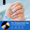 Picture of Beetles Acrylic Nails Kit 500Pcs Long Coffin Pre-Shaped Clear Full Cover Soft False Nails, Nail Tips Soak Off Easy Nail Extension Set for DIY Nails Art Home Gift for Women