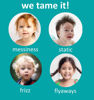 Picture of T is for Tame - Hair Taming Cream for Kids, All-Natural for Frizz & Flyaways, Coconut Oil & Jojoba Leave in Cream, Safe for Babies & Toddlers, Not Sticky, Straight or Curly Hair