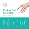 Picture of Beetles Gel Nail Kit Nail Tips 500Pcs Medium Coffin Pre Shaped Clear Full Cover False Nails for Gel Art Polish Soak Off Lamp Easy Nail Extensions Acrylic False Press on Nail Tips
