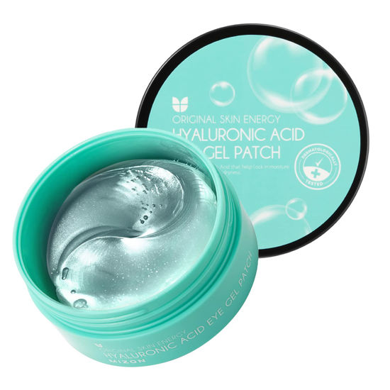 Picture of MIZON Hyaluronic Eye Gel Patch with Triple Hyaluronic Acid and Seaweed Extracts for Deep Hydration, Plumping, and Soothing - 60pcs - Improves Dryness and Smooth Texture