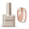 Picture of MAYCHAO 15ML Cat Eye Gel Nail Polish 1Pc Glassy Nude Magnetic Nail Polish with Magnet Soak off Holographic Cat Eye Gel Polish for Nail Art Manicure Salon DIY at Home, 0.5 OZ