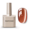 Picture of MAYCHAO 15ML Cat Eye Gel Nail Polish 1Pc Glassy Bronze Gel Polish with Magnet Soak off Holographic Magnetic Nail Polish for Nail Art Manicure Salon DIY at Home, 0.5 OZ