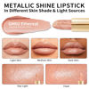 Picture of Oulac Matte Lipstick with Metallic Shine, Comfortable Creamy Texture, Smooth No Grainy Feeling, Vegan & Gluten Free, Full-Coverage Lip Color 4.3 g, Christmas Gifts for Women, GM02 Ethereal
