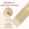 Picture of GOO GOO Tape in Hair Extensions Human Hair, 18ET90A Natural Blonde Balayage, 18inch 25g 10pcs, Thick Ends Straight Seamless Tape in, Invisible Tape in Hair Extensions Human Hair