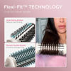 Picture of TYMO Thermal Brush Heated Round Brush - STYLUX Blowout Brush with Flexi-Fit Tech for Hair Straightening, Curling Brush Styler Tools, Straightener and Curler 2 in 1, Dual Voltage, Quick & Easy, Gold