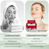 Picture of Christmas Style WOWOTEX Disposable Face Towel Biodegradable Large Dry Face Wipes 120 Count/2 Box Extra Thick Soft Clean Facial Towels for Sensitive Skin, Facial Cleansing, Nursing, 10"×12"