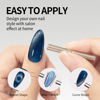 Picture of MAYCHAO 15ML Cat Eye Gel Nail Polish 1Pc Blue Gel Polish with Magnet Soak off Holographic Magnetic Nail Polish for Nail Art Manicure Salon DIY at Home, 0.5 OZ