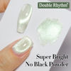 Picture of Double Rhythm 15ML Ice Glass Cat Eye Gel Polish with Magnet Holographic Glitter Shimmer Translucent Sheer Color Salon Soak Off Magnetic Nail at Home (Green-MC1141)