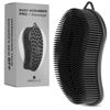 Picture of MainBasics Exfoliating Silicone Body Scrubber Pro 2-in-1 Shower Scrubber for Body, Silicone Loofah and Body Massager (Black, Body + Massage)