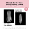 Picture of Beetles Tipex Instant Apex Nail Tips, 192Pcs 16 Sizes Pre-Building & Pre-Etched Gel Nail Tips Medium Coffin Thicker Acrylic Nails Strong Full Cover False Nail Extension Press-on Nails for Flat Nails