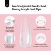 Picture of Beetles Tipex Instant Apex Nail Tips, 192Pcs 16 Sizes Pre-Building & Pre-Etched Gel Nail Tips Medium Coffin Thicker Acrylic Nails Strong Full Cover False Nail Extension Press-on Nails for Flat Nails