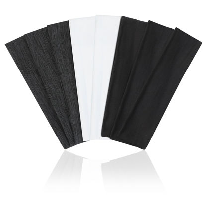 Picture of 8 Pack Sport Headbands for Women, Elastic Soft Fabric Non-Slip Hair Bands Hair Warp for Daily Workout Yoga Running Sports