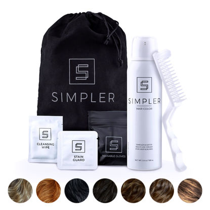 Picture of Simpler Hair Color for Men Kit for Full Gray Coverage - Blond Hair & Beard Dye for Men - Effortless Light Blond Hair Dye - Hypoallergenic Formula with No PPD