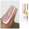 Picture of Double Rhythm 0.5 OZ Cat Eye Gel Polish with Magnet 15ML Holographic Glitter Shimmer Translucent Jelly Color Magnetic Nail Polish Salon DIY at Home (MC1012)
