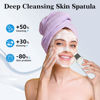 Picture of GUGUG Skin Scrubber Face Spatula Skin Spatula Pore Cleaner Blackhead Remover Tools for Facial Deep Cleansing-4 Modes -White