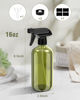 Picture of Glass Spray Bottle, Olive Green Glass Spray Bottle Set & Accessories for Non-toxic Window Cleaners Aromatherapy Facial Hydration Watering Flowers Hair Care (2 Pack/16 oz)