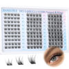 Picture of Lash Clusters Wispy Eyelash Clusters Natural C Curl Cluster Lashes zanlufly Wispy Individual Lashes 150Pcs Eyelash Extension 10 12 14MM DIY Lash Extensional Lash Clusters