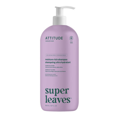 Picture of ATTITUDE Moisture Rich Hair Shampoo, EWG Verified, For Dry and Damaged Hair, Naturally Derived Ingredients, Vegan and Plant Based, Quinoa and Jojoba, 32 Fl Oz