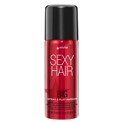 Picture of SexyHair Big Spray & Play Harder Firm Volumizing Hairspray Travel Size, 1.5 Oz | All Day Hold and Shine | Up to 72 Hour Humidity Resistance