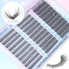 Picture of Lash Clusters Wispy Eyelash Clusters C Curl Individual Lashes zanlufly Natural 300Pcs Cluster Lashes Eyelash Extension 10 12 14MM DIY Lash Extension