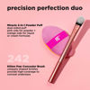 Picture of Real Techniques Precision Perfection Duo, Viral Kitten Paw Concealer Brush & Dual-Sided Powder Puff For Powder & Foundation, Travel Friendly Makeup Brush Set, Cruelty-Free, 2 Piece Set