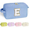 Picture of YOOLIFE Cosmetic Bag Teen Girl Stuff - Cute Gifts Letter Makeup Travel Bag Make Up Bag Makeup Brush Bag Toiletry Bag Girls Birthday Gifts for Daughter Sister Wife Mother Her Womens Gifts Letter E