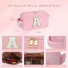 Picture of YOOLIFE Cosmetic Bag Teen Girl Stuff - Cute Gifts Letter Makeup Travel Bag Make Up Bag Makeup Brush Bag Toiletry Bag Girls Birthday Gifts for Daughter Sister Wife Mother Her Womens Gifts Letter E