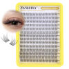 Picture of Cluster Lashes Natural Eyelash Clusters CC Curl Eyelash Extension Wispy Individual Lashes Clusters Clear Band ZANLUFLY DIY Lash Extension (9MM 10MM 11MM,140Pcs)