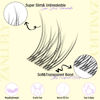 Picture of Cluster Lashes Natural Eyelash Clusters CC Curl Eyelash Extension Wispy Individual Lashes Clusters Clear Band ZANLUFLY DIY Lash Extension (9MM 10MM 11MM,140Pcs)