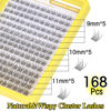 Picture of Cluster Lashes Natural Eyelash Clusters CC Curl Eyelash Extension Wispy Individual Lashes Clusters Clear Band ZANLUFLY DIY Lash Extension (9MM 10MM 11MM,140Pcs)