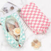 Picture of PAZIMIIK Checkered Makeup Bag for Purse Portable Zipper Make Up Pouch Small Cosmetic Case for Travel Accessories Arctic Blue