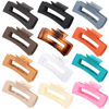 Picture of Alemaky Hair Clips for Women12 Pack 4.1 Inch Large Square Claw Clips for Women Girls Thick Thin Curly Hair, Strong Hold Matte Neutral Colors Big Hair Claw Clips Accessories