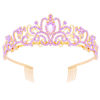 Picture of Didder Gold Purple Rhinestone Princess Tiaras and Crowns for Women and Girls Birthday Tiara Crown Halloween Costume Party Wedding Prom Headpiece