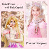 Picture of Didder Gold Purple Rhinestone Princess Tiaras and Crowns for Women and Girls Birthday Tiara Crown Halloween Costume Party Wedding Prom Headpiece