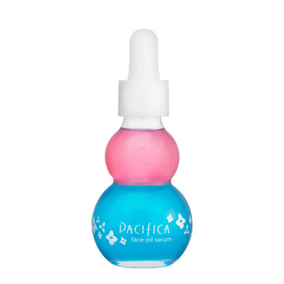 Picture of Pacifica Face Oil Serum - Flower Fix Bi-Phase Hydrating Skin Barrier - w/Hyaluronic Acid & Natural Botanical Ingredients - for Dry Sensitive Skin Vegan & Cruelty-Free Dermatologist Approved