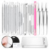 Picture of 2024 Professional Pimple Popper Tool Kit - 22 PCS Blackhead Remover Tools for Acne and Zit Popping Comedone Extractor with Magnifying Glass and Alcohol Pad
