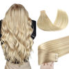Picture of GOO GOO Tape in Hair Extensions Human Hair, 18ET90A Natural Blonde Balayage, 12inch 40g 20pcs, Thick Ends Straight Seamless Tape in, Invisible Tape in Hair Extensions Human Hair